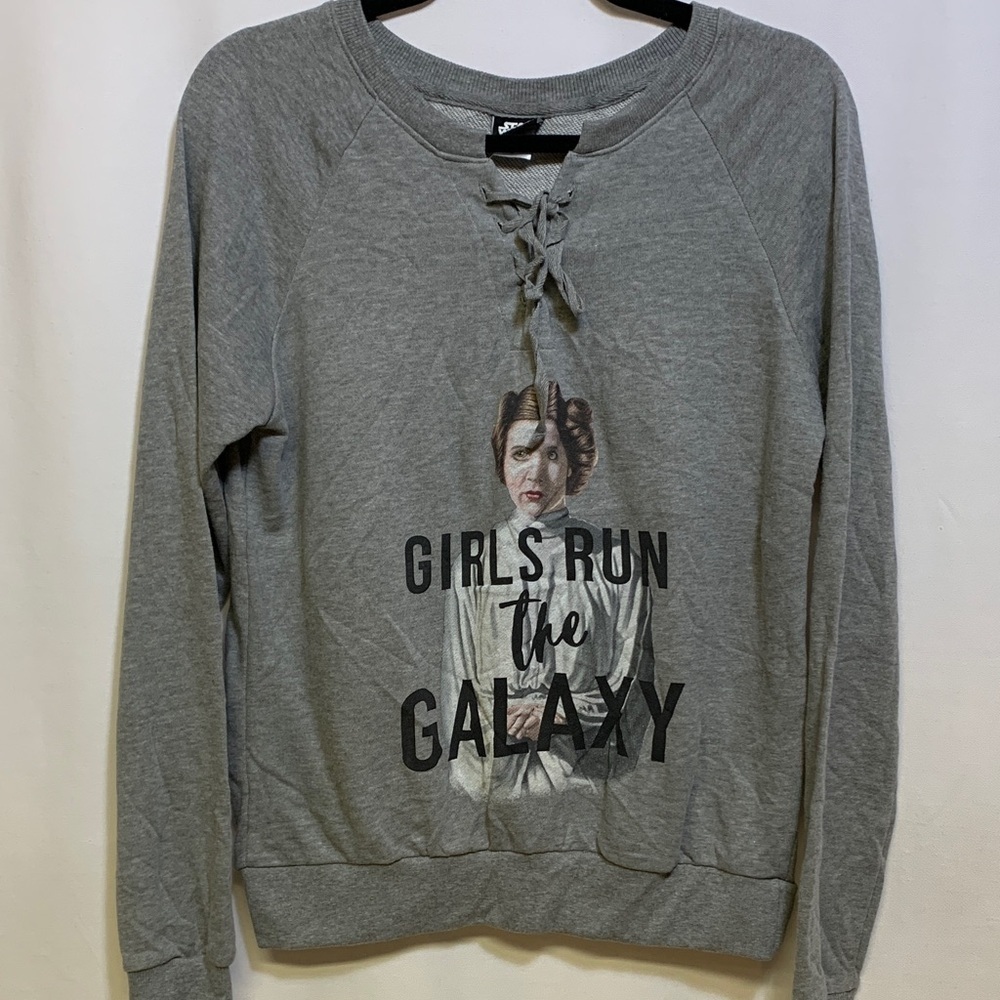 Star Wars Gray 'Girls Run the Galaxy' Sweatshirt